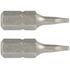 Square Recess Insert Bit No.0x25mm 2/card